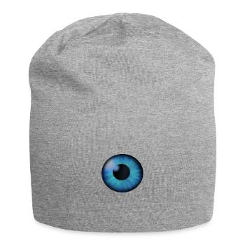 Irisauge der Tiefe - Jersey-Beanie - Grau meliert - Vorne