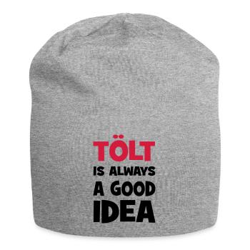 tölt is always a good idea - Jersey Beanie - heather grey - Front