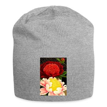 Fleurs de François - Bonnet en jersey - gris chiné - Devant