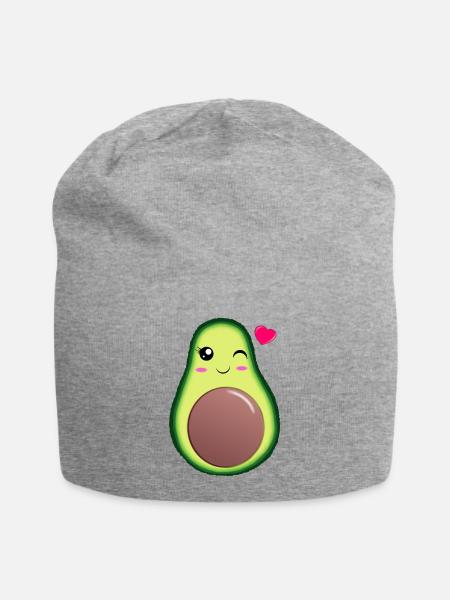 Avocado - Jersey-Beanie - Grau meliert