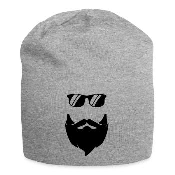 Beard Sunglasses - Jersey-Beanie - Grau meliert - Vorne