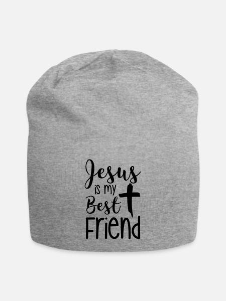 Jésus est mon meilleur ami - Bonnet en jersey - gris chiné