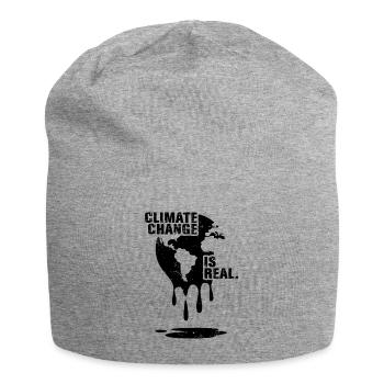 CLIMATE CHANGE IST REAL - Jersey-Beanie - Grau meliert - Vorne