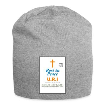 Design commémoratif Paix et foi Ironique - Bonnet en jersey - gris chiné - Devant