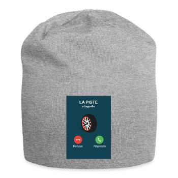 la piste m'appelle - Bonnet en jersey - gris chiné - Devant