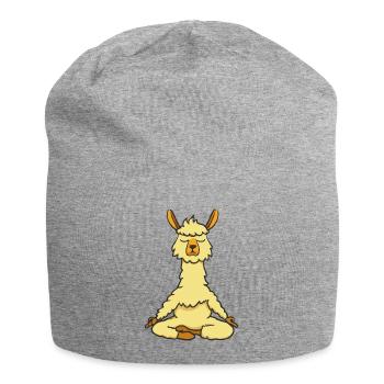 Lama Alpaka Yoga Lustig Geschenkidee - Jersey-Beanie - Grau meliert - Vorne
