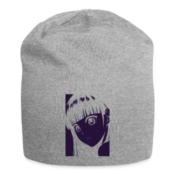 shocked cute girl - Jersey Beanie - heather grey - Front