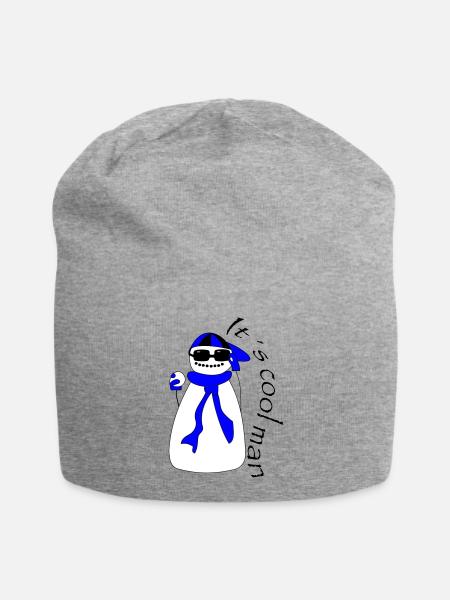 It s cool man - Jersey-Beanie - Grau meliert