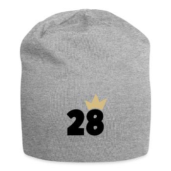 28 Krone Nummer 28 - Jersey-Beanie - Grau meliert - Vorne