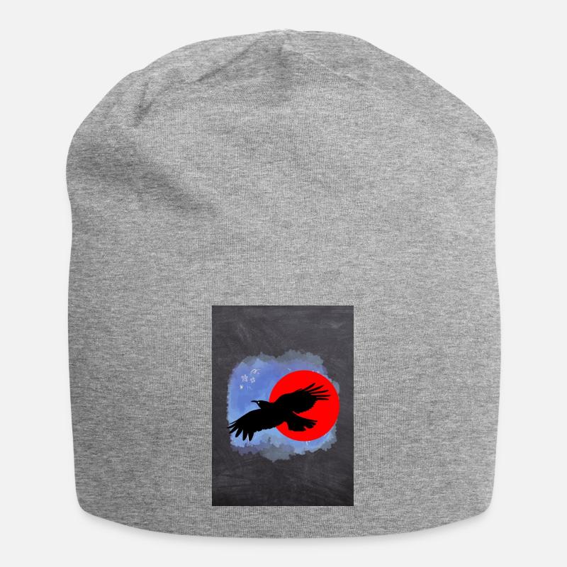 Krähe - Jersey-Beanie - Grau meliert