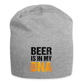Beer is in my DNA Trinkspruch Bier - Jersey-Beanie - Grau meliert - Vorne