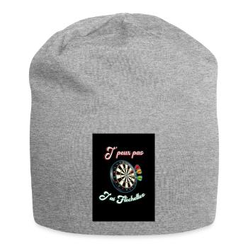 J'peux pas j'ai fléchettes humour bar - Bonnet en jersey - gris chiné - Devant