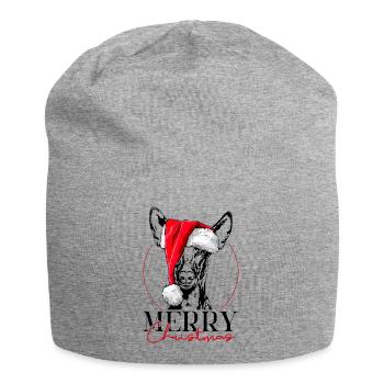 Santa PHARAONENHUND Merry Christmas Hund Wilsigns - Jersey-Beanie - Grau meliert - Vorne