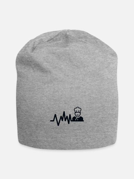 cook heartbeat - Jersey-Beanie - Grau meliert