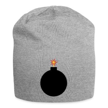 Bomb in Bobastisch - picture - Jersey Beanie - heather grey - Front