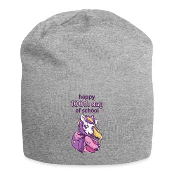 100th day of school - Jersey Beanie - heather grey - Front