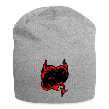 Cœur de démon - Bonnet en jersey - gris chiné - Devant