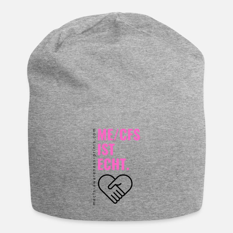 ME/CFS IST ECHT - pink edt. - Jersey-Beanie - Grau meliert