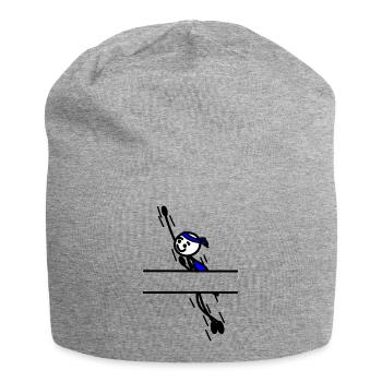 Schnell fliegender Held mit Umhang - Jersey-Beanie - Grau meliert - Vorne