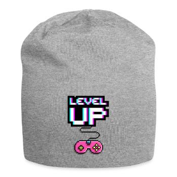 Level Up - Jersey-Beanie - Grau meliert - Vorne