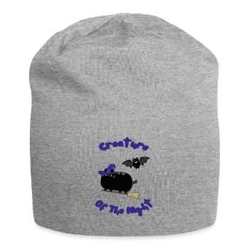 Kreatur der Nacht Katzen Hexe - Jersey-Beanie - Grau meliert - Vorne