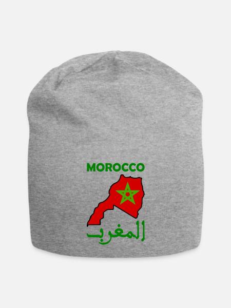 Marokko - Jersey-Beanie - Grau meliert