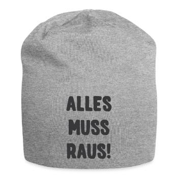 ALLES MUSS RAUS! - Jersey-Beanie - Grau meliert - Vorne