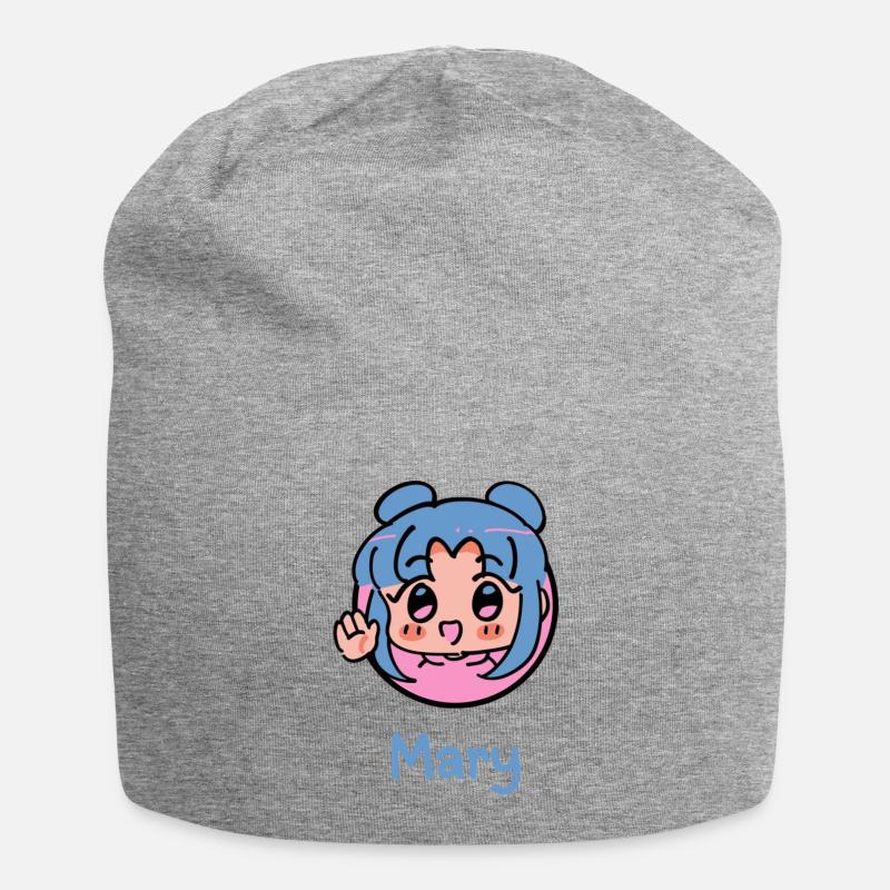 Heiraten - Jersey-Beanie - Grau meliert
