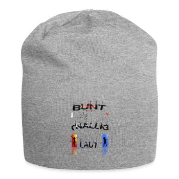 Coloré, criard, bruyant - Bonnet en jersey - gris chiné - Devant