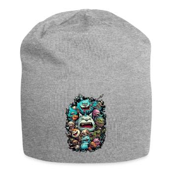 Attaque des chats domestiques - Bonnet en jersey - gris chiné - Devant