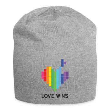 Pride Month LGBT - Love Wins - Jersey Beanie - heather grey - Front