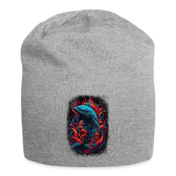children background fun bday happy fish boat - Jersey Beanie - heather grey - Front