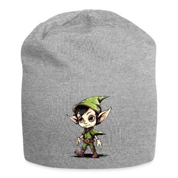 Lefo le petit lutin - Bonnet en jersey - gris chiné - Devant