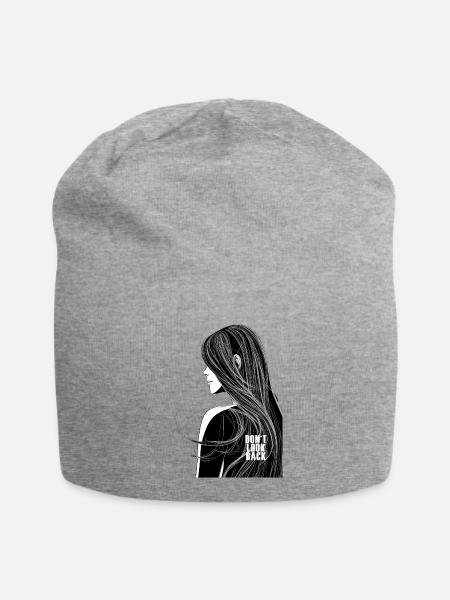 Dont Look Back - Design - Jersey-Beanie - Grau meliert