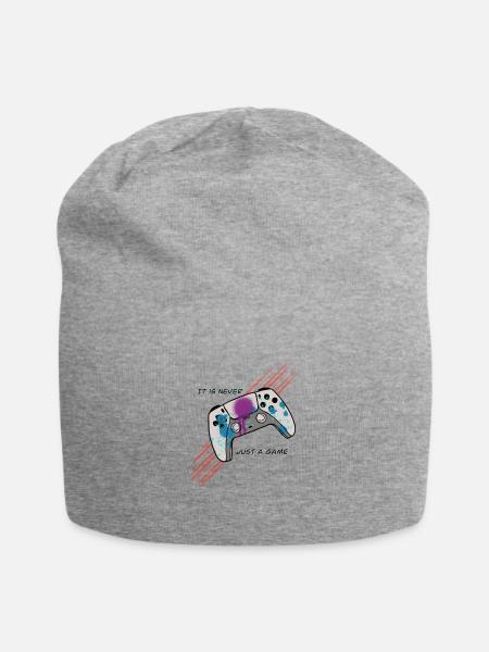 Gamer - Jersey-Beanie - Grau meliert