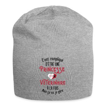 C'est compliqué d'être Une Princesse Vétérinaire - Bonnet en jersey - gris chiné - Devant