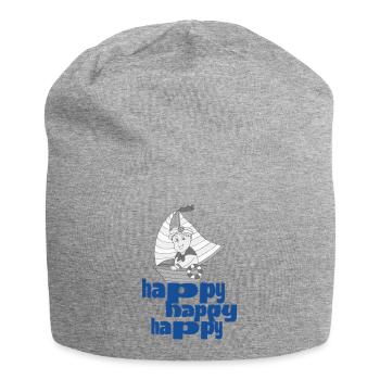 Petit capitaine heureux - Bonnet en jersey - gris chiné - Devant