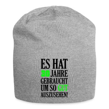30 jahre gedauert - Jersey-Beanie - Grau meliert - Vorne