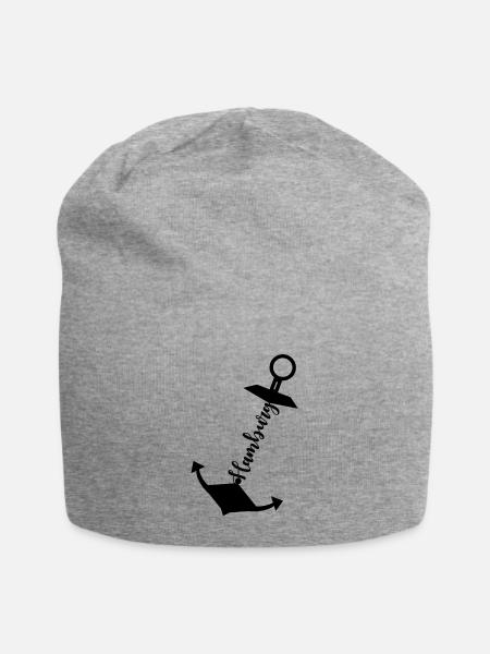 Anker Hamburg - Jersey-Beanie - Grau meliert