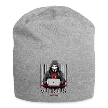 Anonymous Hacker - Jersey-Beanie - Grau meliert - Vorne