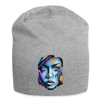 Graffiti Street Art Spray Colors Cool Artist Retro - Jersey Beanie - heather grey - Front