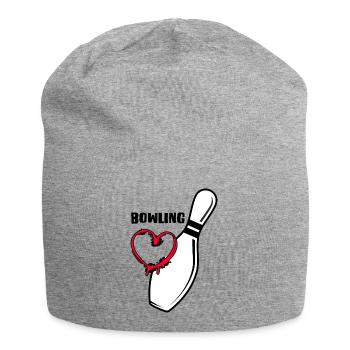 bowling strike bowlingbahn bowling-love - Jersey-Beanie - Grau meliert - Vorne