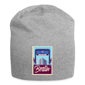 Berlin U-Bahn - Jersey-Beanie - Grau meliert - Vorne