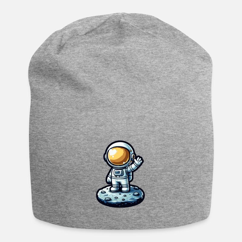 Kleiner Astronaut - Jersey-Beanie - Grau meliert
