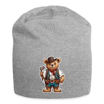 Lederhosen / Animal / Traditional costume / Tradition / Bear - Jersey Beanie - heather grey - Front