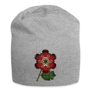 Étoile de Noël - Bonnet en jersey - gris chiné - Devant