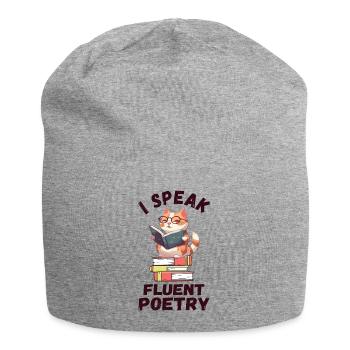 Ich spreche fließend Poesie - Jersey-Beanie - Grau meliert - Vorne