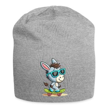 Cool Skater Donkey Tee - Jersey Beanie - heather grey - Front