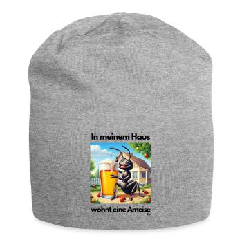 Malle Il y a une fourmi dans ma maison - Bonnet en jersey - gris chiné - Devant