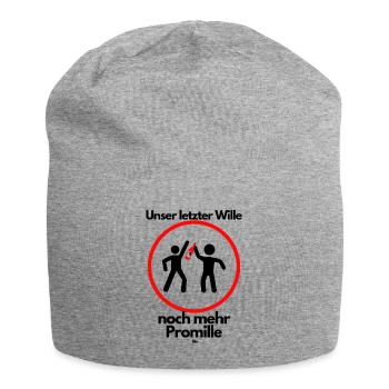 Malle Unser letzter Wille - Jersey-Beanie - Grau meliert - Vorne